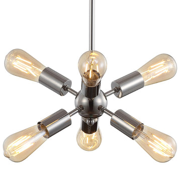 Jobs 17.5" Sputnik Metal LED Chandelier - JONATHAN Y